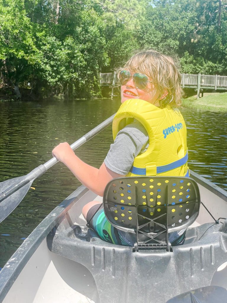 canoeing at Fort Wilderness