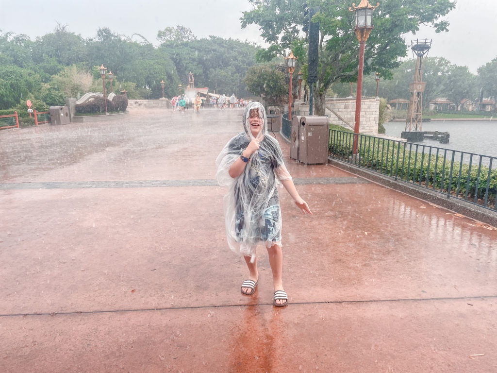 rainy day at Epcot