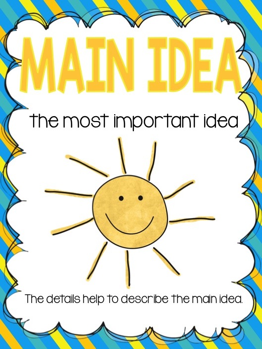 teaching main idea poster