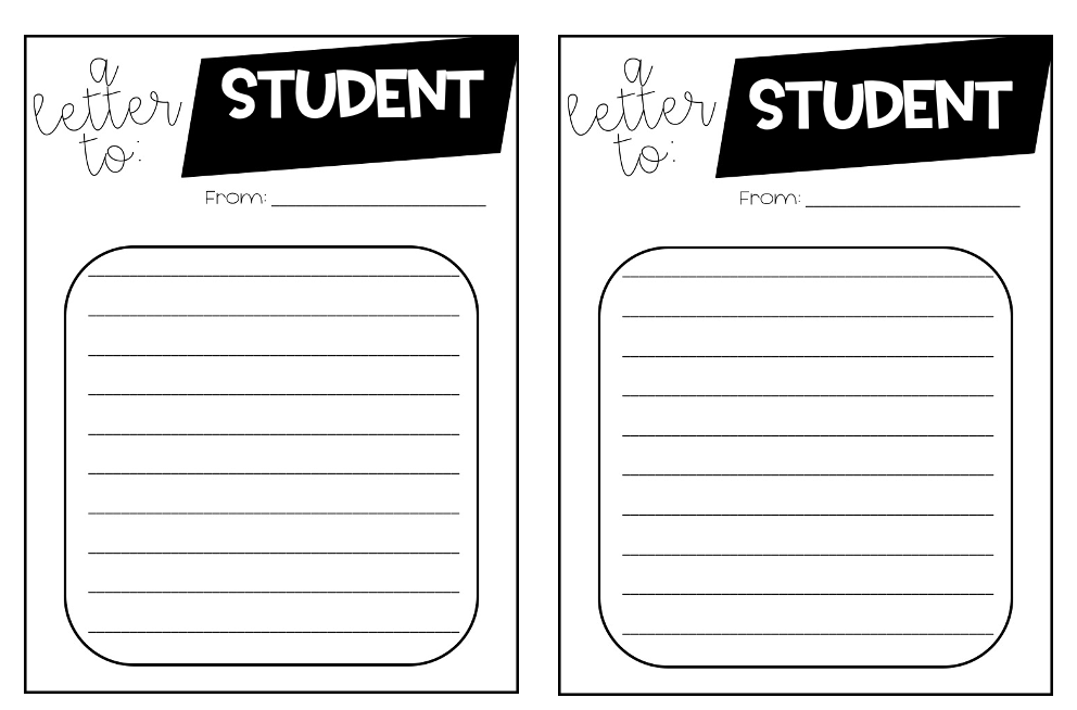 student letter template